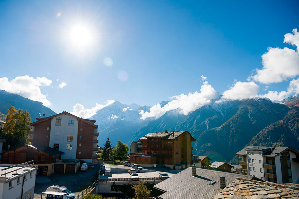Aussicht Ferienwohnung Casa Mia in Grächen